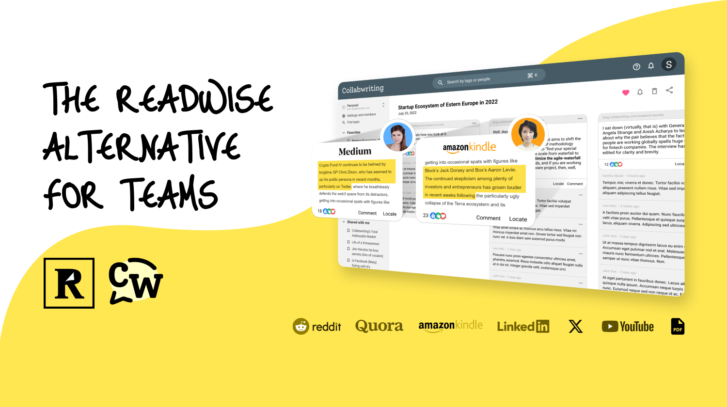 Best Readwise Alternative for Personal & Team Research [2025]